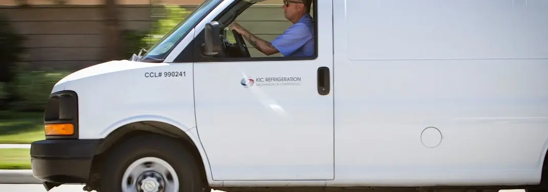 KIC Refrigeration service vehicle serving Orange area